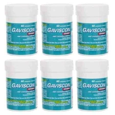 Gavi-scon Advance Chewable Mint Tablet 60ct – 6 PACK