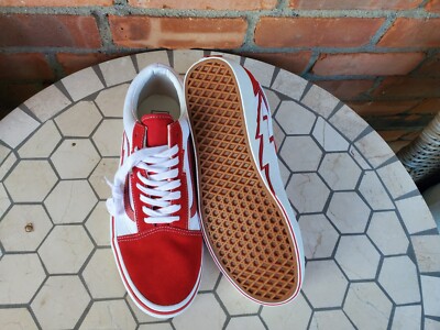 Men Size 12 VANS Old Skool Bolt Red VN0009Q56RT Rare Classic  display picture 1