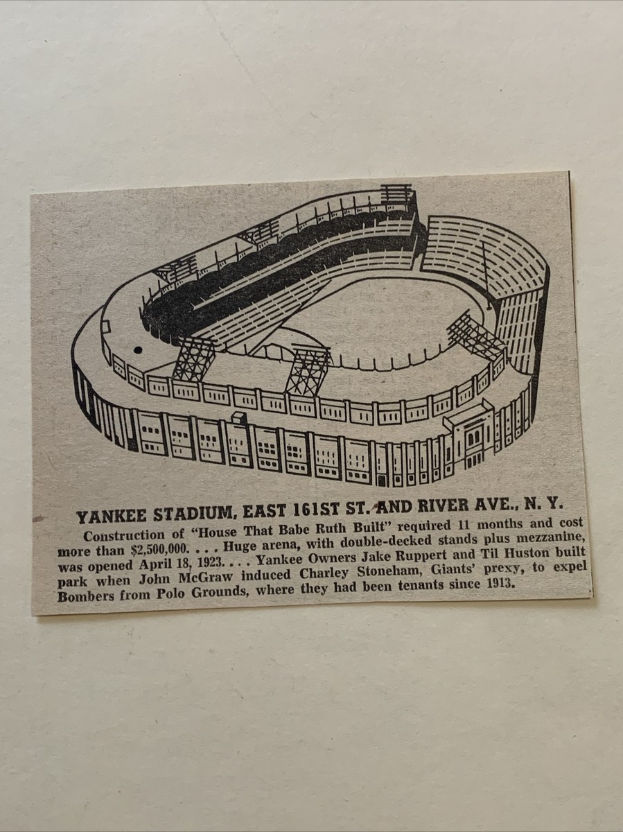 Yankee Stadium Drawing New York Yankees 1959 Sporting News