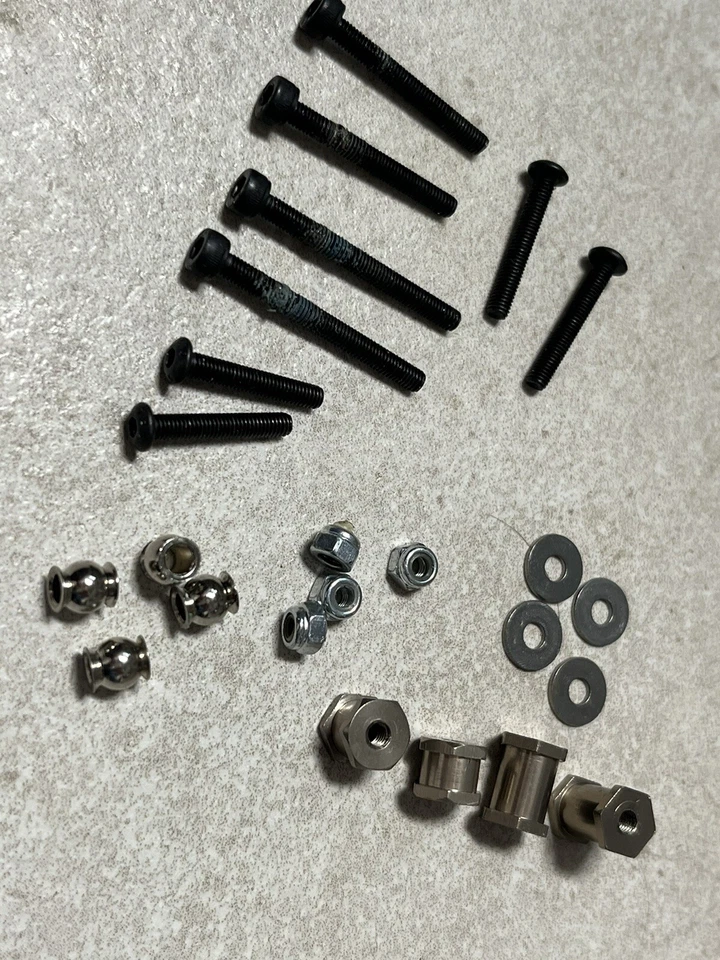 Stoßdämpfer Set front rear 1/8 Carson Specter Dämpfer Montage Alu Shock cap rot - Bild 2 von 4