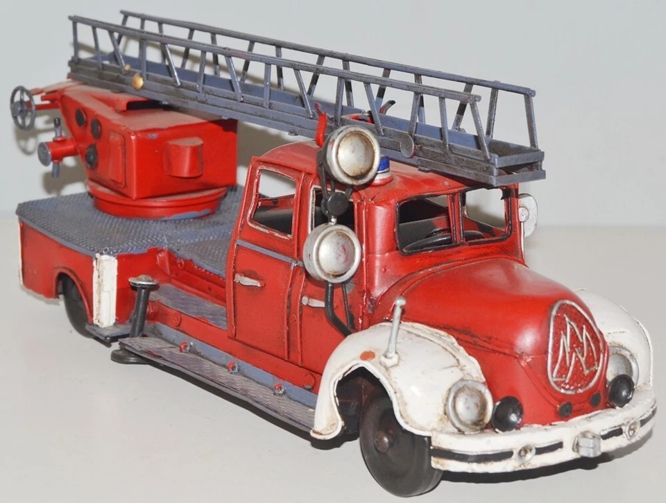 Auto Lamiera Modellino Oldtimer Magirus-Deutz Modell Mercur Camion Pompieri L - Immagine 2 di 4