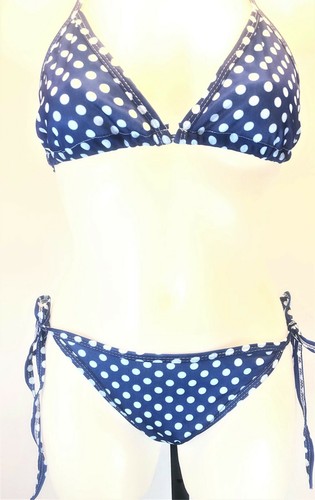 Costume da bagno bikini 2 pezzi regolabile a pois perizoma CHUNS taglia small LC5 - Foto 2 di 9