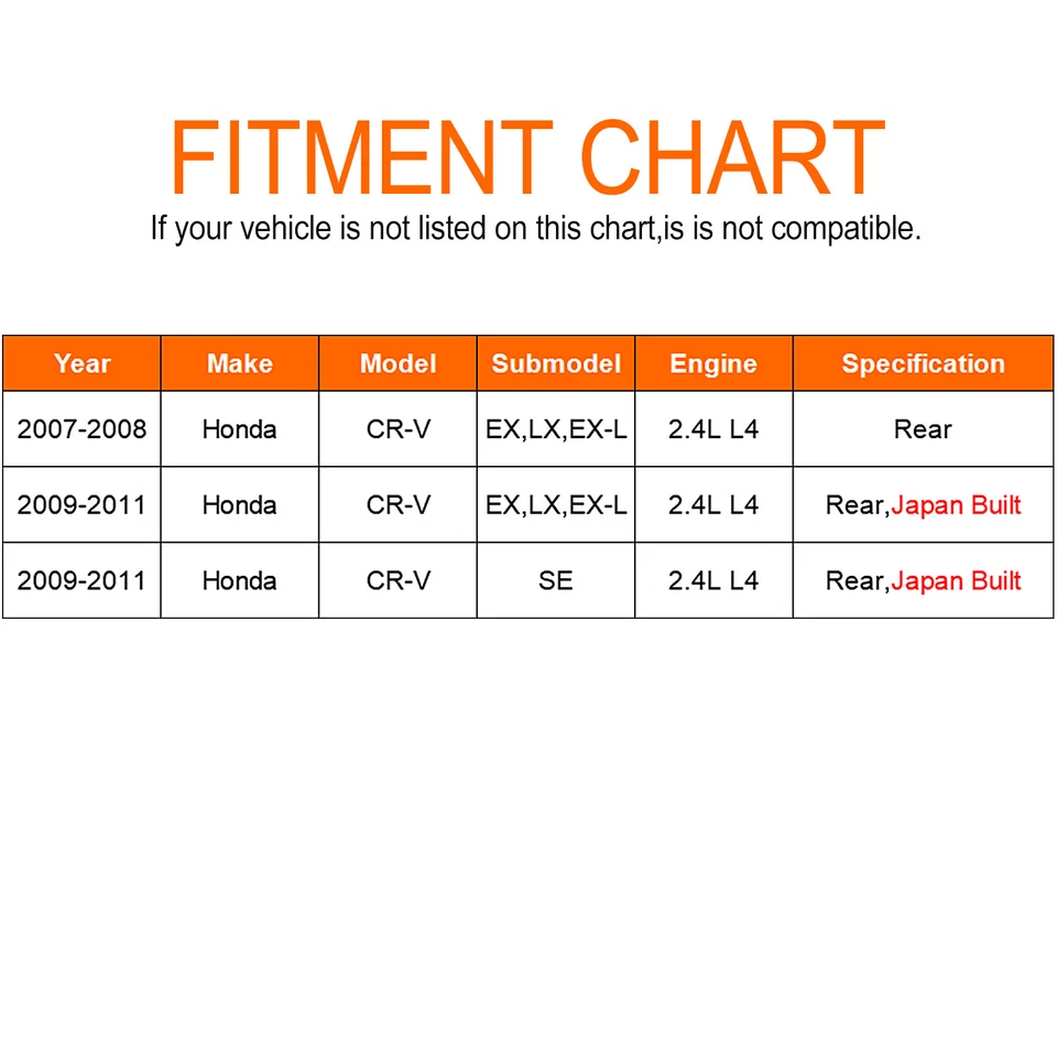 Conjunto de eje trasero izquierdo derecho CV para Honda CR-V EX LX EX-L 2007-2010 2,4 L Foto 2 de 4