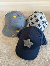 3 Next  3-4 Year Summer Bundle Hat Baseball Star Dino Dinosaur Grey Navy Cap