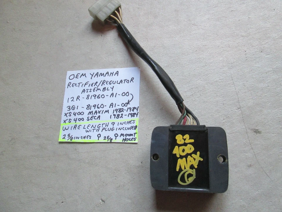 Yamaha OEM XS400 MAXIM SECA rectificador regulador 12R-18960-A1-00 3G1-81960-A0-00 Foto 4 de 4