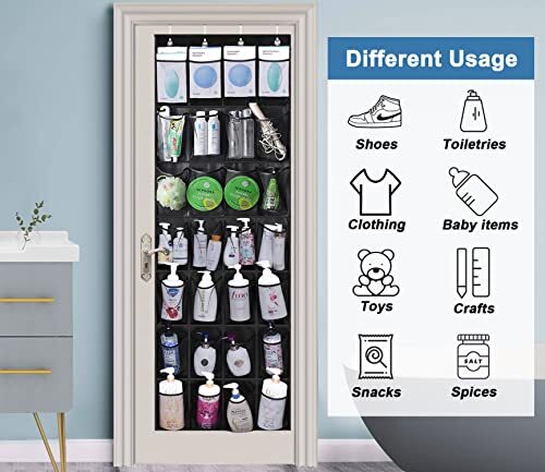 28 Taschen über der Tür hängende Schuh Organizer für Schrank Rückseite der Tür - Bild 3 von 7