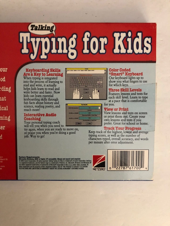 Talking Typing for Kids PC CD-ROM Learning Keyboarding Skill Software (NEW) #N68 - Image 4 of 4