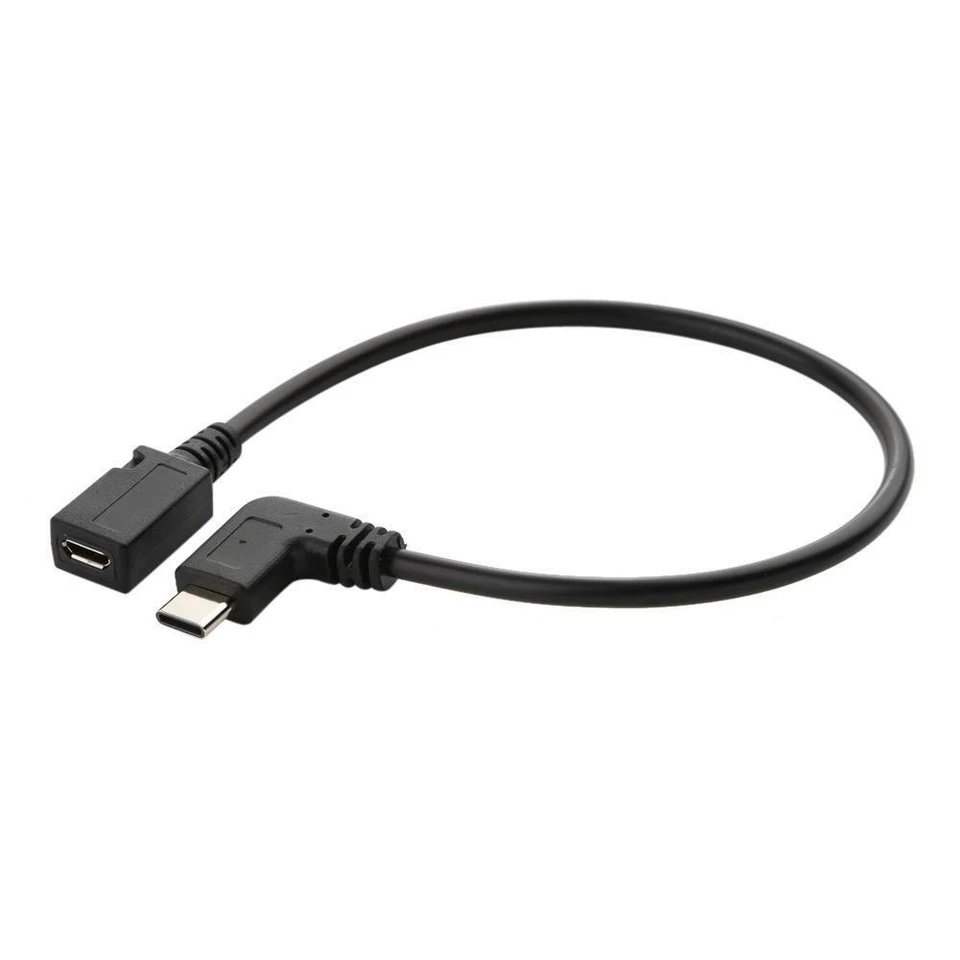 Angle USB 3.1 Type-C Male to Micro USB 5-pin Female Adapter Converter Cable AU - Image 3 of 4