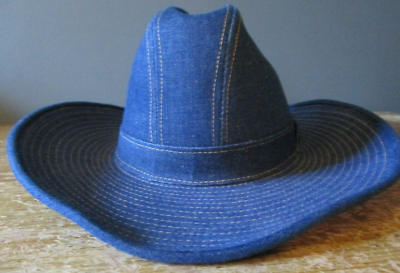 Vintage Levis Strauss Denim Cowboy Hat Size 7 1/4 Western | eBay