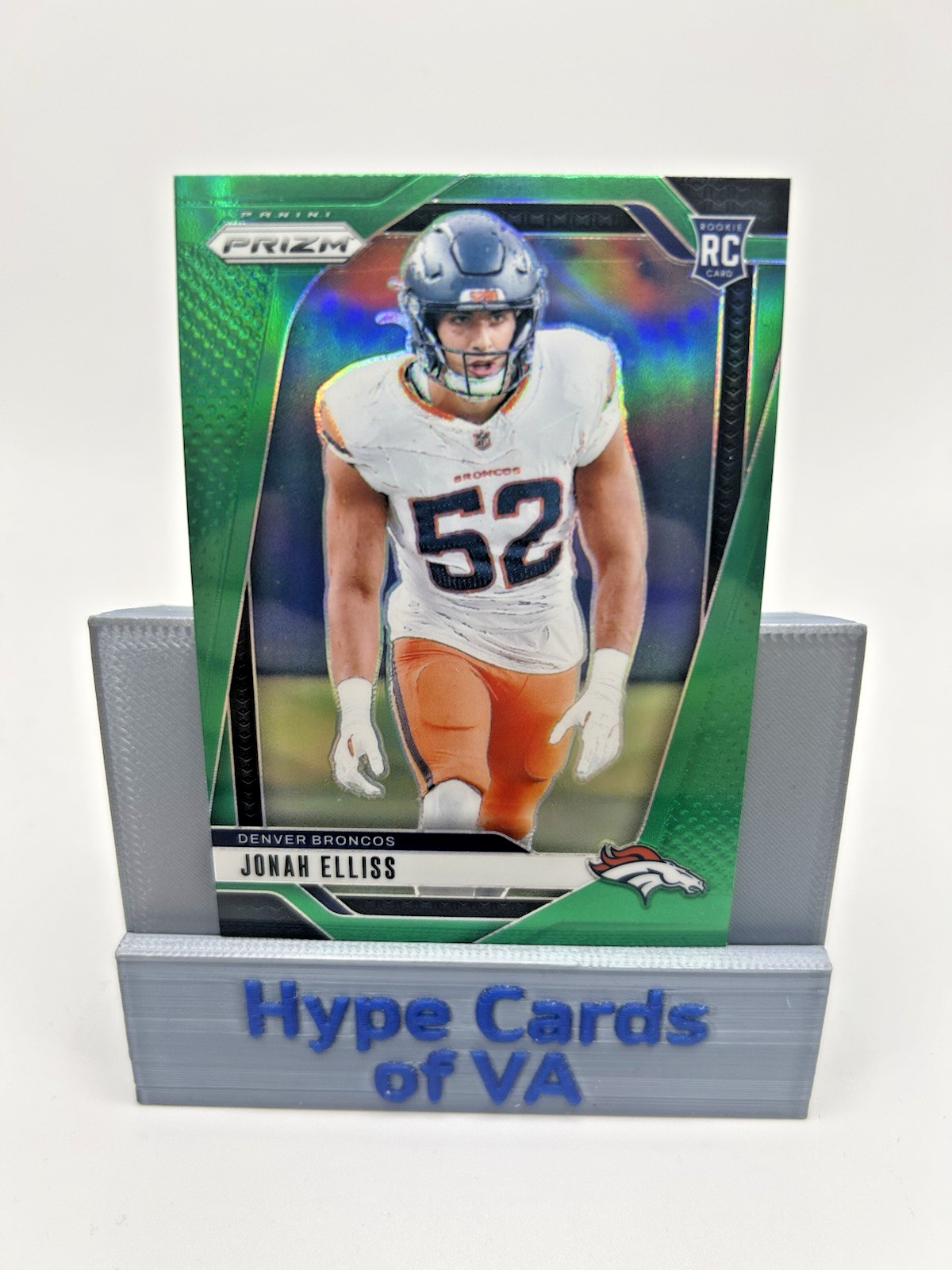 JONAH ELLISS 2024 Panini Prizm Football Green Prizm Rookie RC #356 Broncos