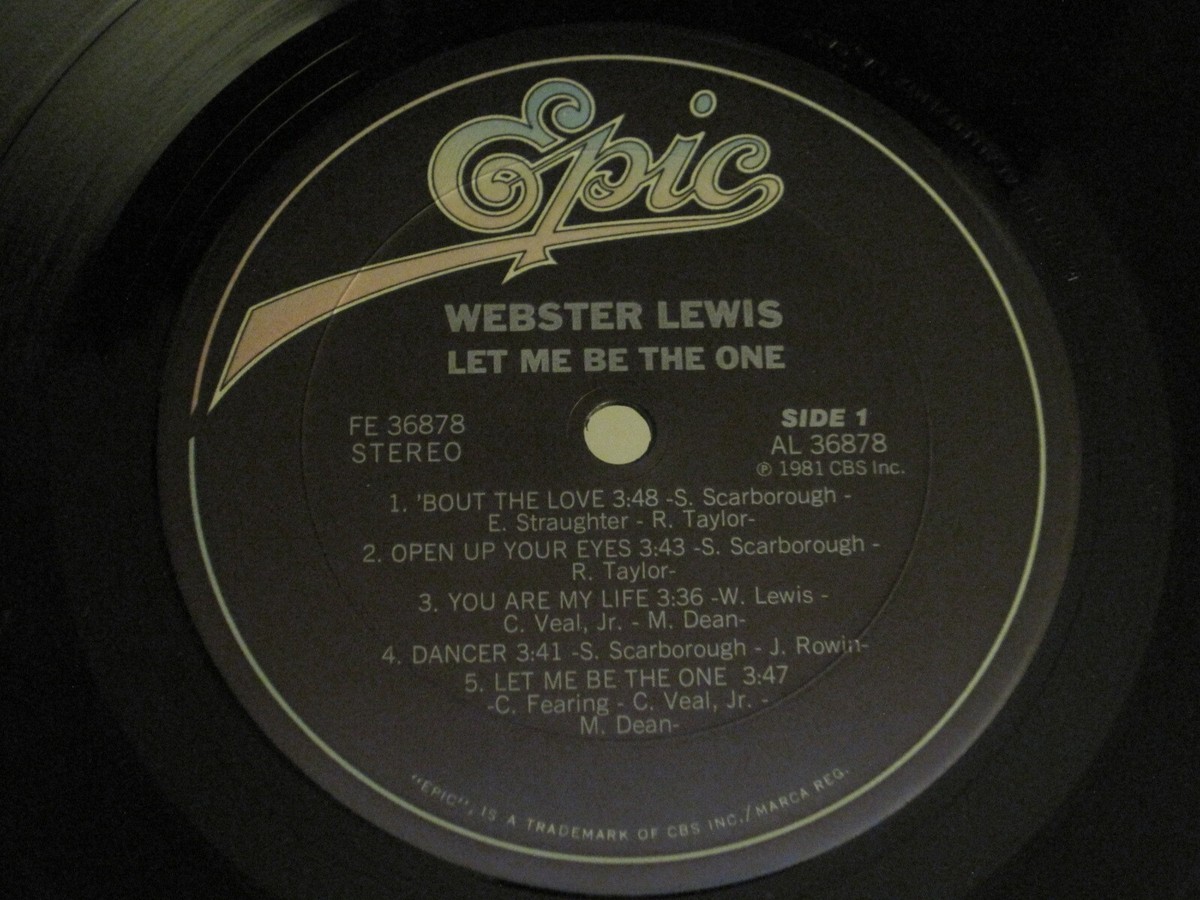 LP ウェブスタールイス　Webster Lewis Let Me Be The Webster Lewis - Let Me Be The One(1981) - YouTube