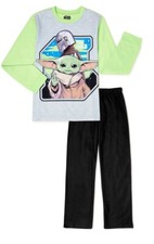 Star Wars The Child 2 Piece Flannel Fleece Kids Pajama Set Child Size 8