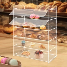 5-Tier Acrylic Display Case Bakery Pastry Countertop Showcase 18.7*8.46*24.4in