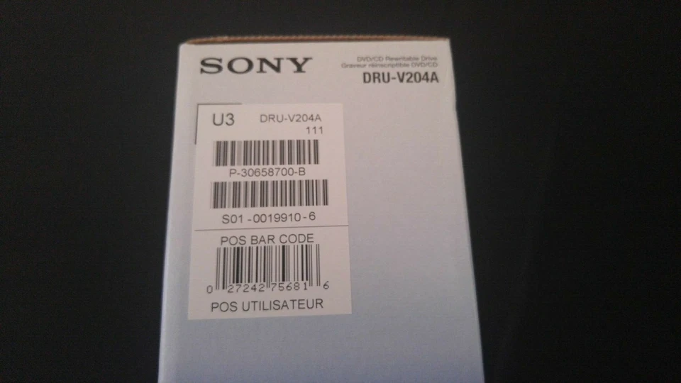 SONY DRU-V204A DVD/CD Rewritable Drive Black New Sealed - Image 4 of 4