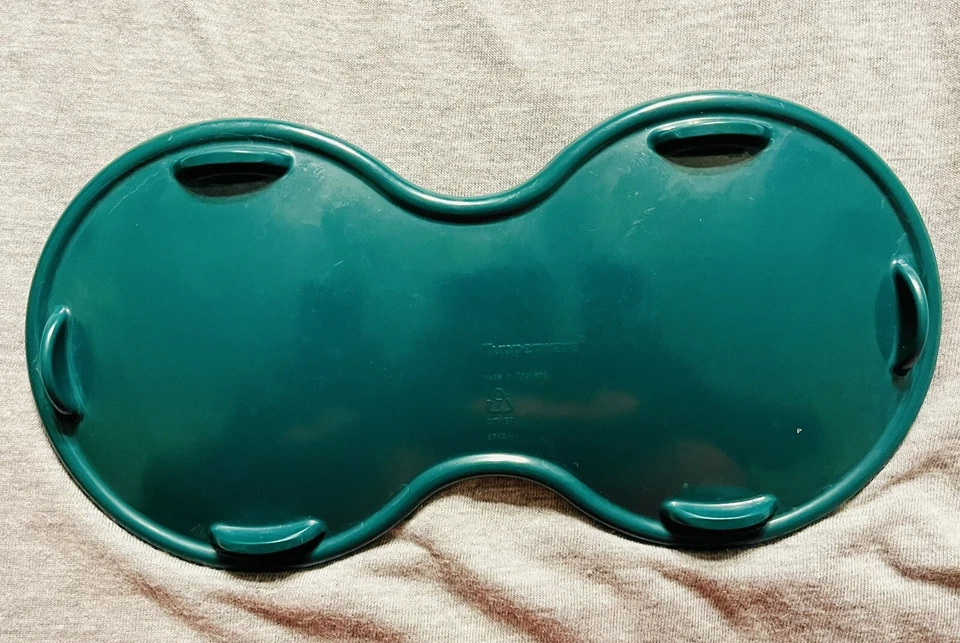 VTG‼ Tupperware Footed Double Spoon Rest 9" Hunter Green 2763A - Image 2 of 2