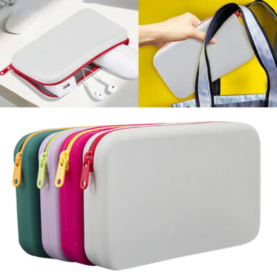 Silicone Cosmetics Storage Bag Waterproof Square Zipper Makeup Pouch Travel