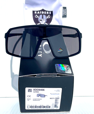 NFL Oakley SUTRO Las Vegas RAIDERS Matte Black PRIZM Black Lens