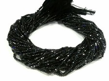 1 Strand Black Cubic Zirconia Rondelle Faceted 3mm Beads 12