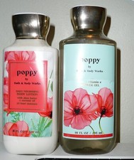 New Bath  Body Works POPPY Shower Gel, Body Lotion SAVE 19 