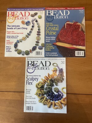 Bead & Button LOT of 3 1998 Issues 23 25 26 Back Issue Craft Magazines