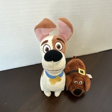 Ty Beanie Babies Max and Duke The Secret Life Of Pets Max 7" tall Duke 4" long