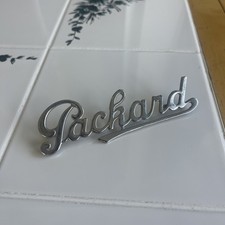 Vintage Packard Script Automobile Emblembadge 4 12 Long Usa Made Columbus Oh Vintage Packard Script Automobile Emblembadge 4 12 Long Usa Made Columbus Oh