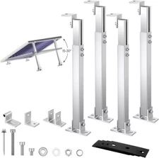 Zonon 4 Pcs Solar Panel Stand Mounting Kit, Adjustable 15-30° Multicolor 