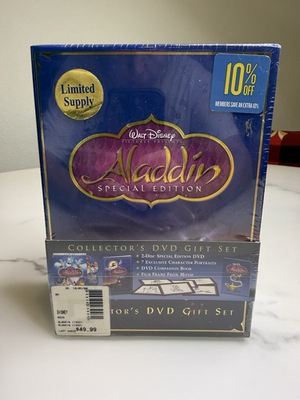 #ad Disney Aladdin Special Edition Collector#x27;s DVD Gift Set Ltd 2004 New SEALED $29.99