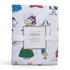 Pottery Barn Peanuts Holiday Organic Sheet Set Size Full  Snoopy Woodstock