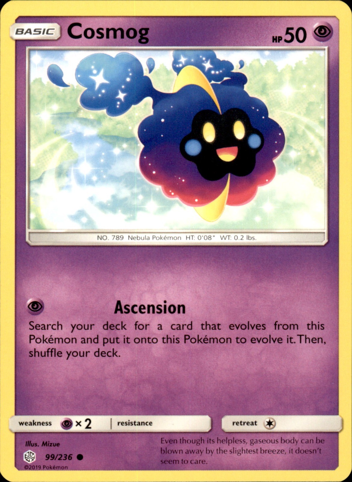 Cosmog 99/236 - Pokemon SM - Cosmic Eclipse - NM