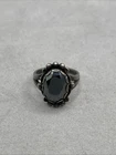 Vintage Bell Trading Post Sterling Silver Faceted Hematite Ring Size 7