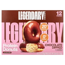 Protein Donuts, Chocolate Dipped, 12 Packs, 2.2 oz (61 g) Each