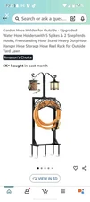 Garden Hose Holder Heavy Duty Metal Stand Detachable Storage Rack 151ft