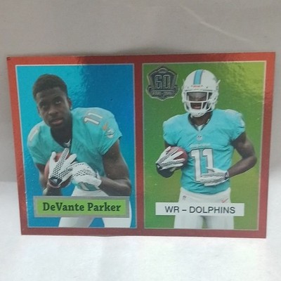 Topps 60 DeVante Parker Miami Dolphins NFL Trading Card Lot of 2