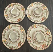 Queensberry by Royal Gallery Set of 4 X 3pc Place Setting Plate Saucer Cup *READ
