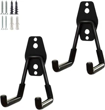 2 Pack Garage Storage Utility Hooks，Garage Garden Tool Organizer，Steel Wall Moun