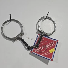 REINSMAN 223 Offset 3" Dee RINGS & 5" Mouth Stage A 3-Piece Twisted Snaffle Bit