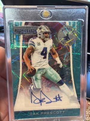 Panini 2018 AIRBORNE Dak Prescott Auto Dallas Cowboys 4/10 JERSEY & COLOR MATCH
