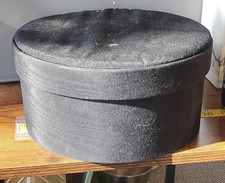 Guerlain Vintage Round Black Hat Box