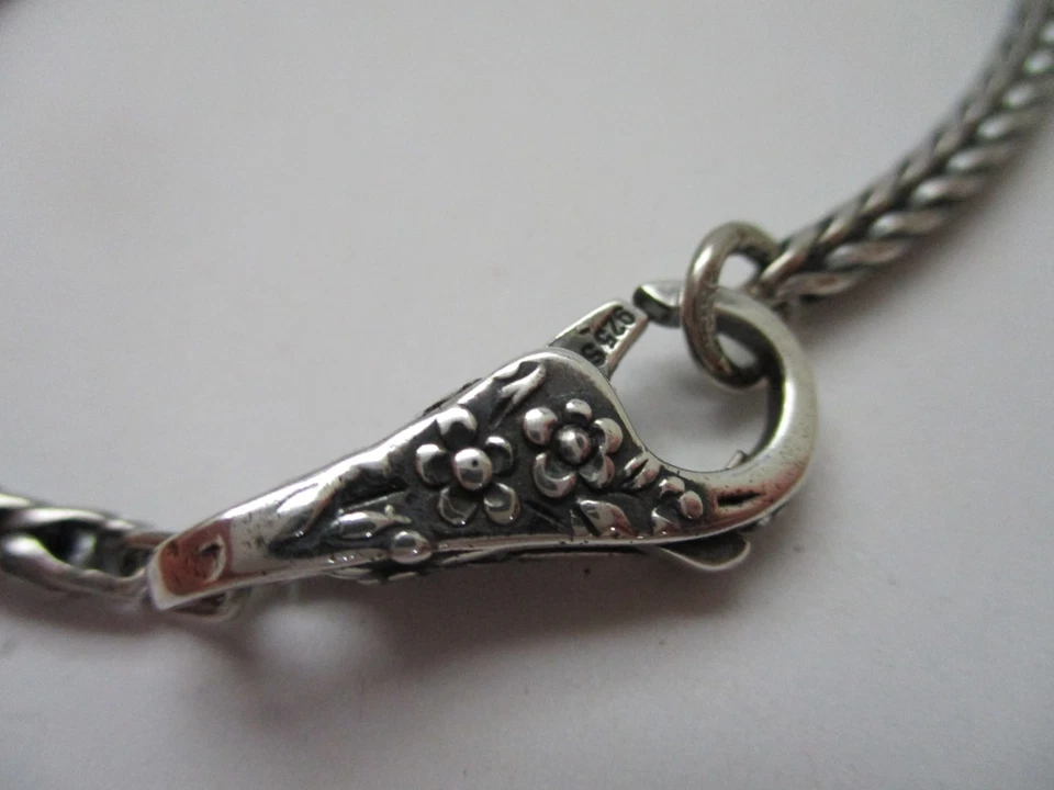 Trollbeads Fuchsschwanz Armband mit Spitzen Verschluss zusammen 19,5 cm sauber - Bild 2 von 2