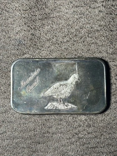 Mountain Quail Bird Justice Mint Rare JM18 Bullion-999 Silver 1 Oz Ounce Art Bar