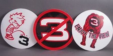 DALE EARNHARDT 3 LOT OF 3 DIFFERENT ROUND 3" STICKERS NEW