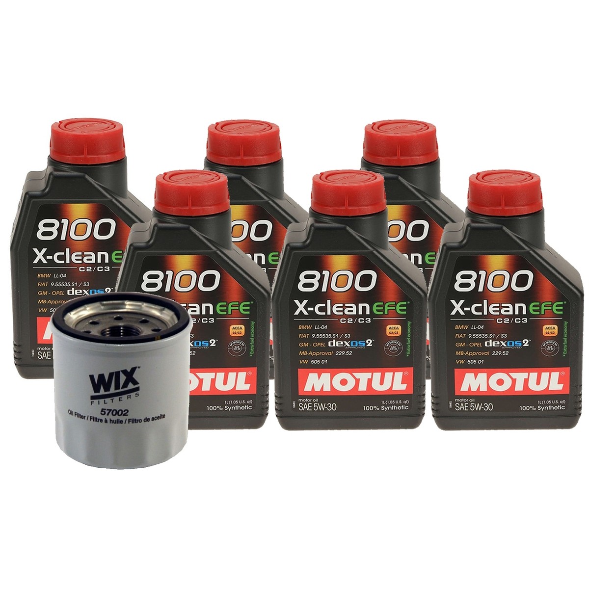 6L Motul 8100 X-CLEAN EFE 5W30 Wix Filter Motor Oil Change 6L Motul 8100 X-CLEAN EFE 5W30 Wix Filter Motor Oil Change
