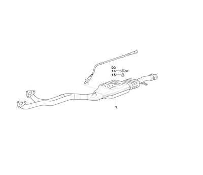 BMW Genuine Rear Exhaust Silencer/muffler E36 18101404168 for sale 