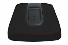 Fits 19-20 Gmc Sierra Pvc Leather Console Lid Armrest Bench Cover Red Stitch