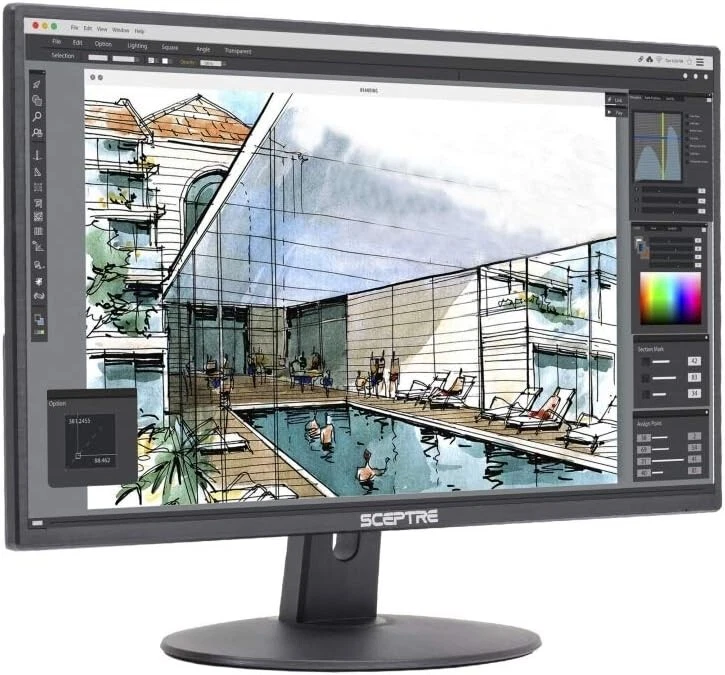 Sceptre 20" 75Hz Ultra Thin LED Monitor HDMI VGA - Black (E205W-1600) - [LN]™ - Image 4 of 4