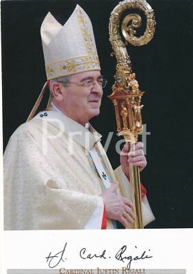 100% Original Autogramm Autograph Karte handsigniert Cardinal Justin RigaliJ1.45