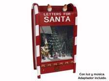 Scena di Natale Buca delle Lettere di Babbo Natale con Musica 32 Led e Movimento