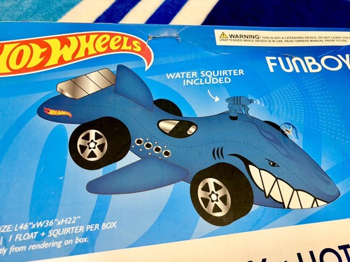 A 2023 Sharkruiser Giant Size Pool Float Funboy Hot Wheels With Squirter NWT