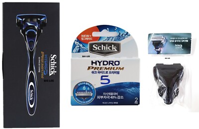 Schick Hydro Premium 5 1 Rasierergriff + Nachfüller 3 Patronen Reisedeckel